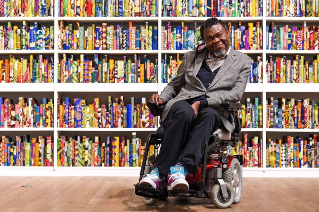 Yinka Shonibare Installation "The British Library" At Tate Modern