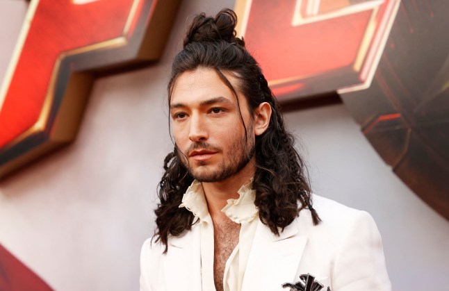 US actor Ezra Miller arrives for the world premiere of "The Flash" at Ovation Hollywood in Hollywood, California, on June 12, 2023. (Photo by Michael Tran / AFP) (Photo by MICHAEL TRAN/AFP via Getty Images)