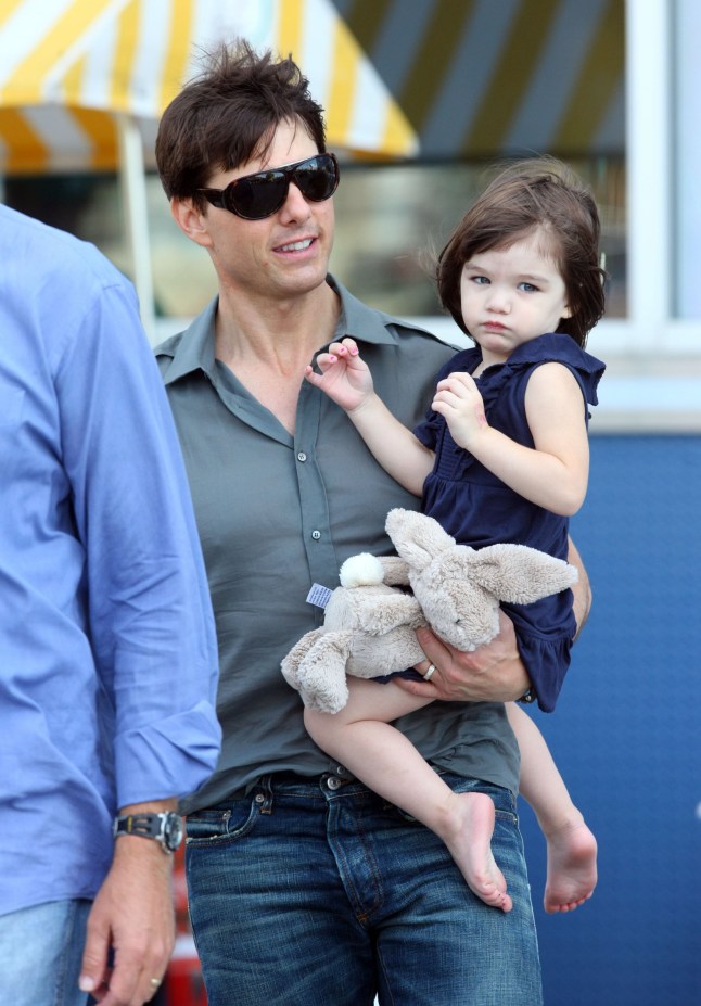 Mandatory Credit: Photo by REX/Shutterstock (792594c) Tom Cruise and daughter Suri Tom Cruise and Daughter Suri Out and About at Chelsea Piers, New York, America - 16 Aug 2008