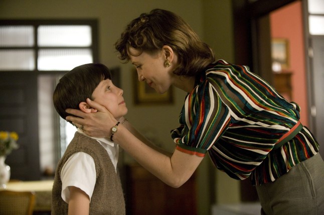 Editorial use only. No book cover usage. Mandatory Credit: Photo by Heyday/Kobal/REX/Shutterstock (5885195s) Asa Butterfield, Vera Farmiga The Boy In The Striped Pajamas - 2008 Director: Mark Herman Heyday Films UK/USA Scene Still Drama The Boy In The Striped Pyjamas Le Gar?on au pyjama ray?