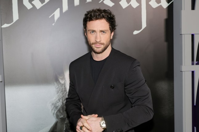 HOLLYWOOD, CALIFORNIA - DECEMBER 12: Aaron Taylor-Johnson attends the Los Angeles premiere of Focus Features' "Nosferatu" at TCL Chinese Theatre on December 12, 2024 in Hollywood, California. (Photo by Kevin Winter/GA/The Hollywood Reporter via Getty Images)