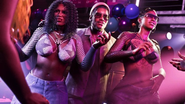 GTA 6 Dre’Quan Priest with two women hanging on his arms