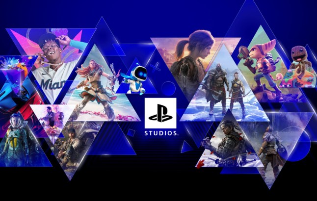 PlayStation Studios banner with Ratchet and Clank, The Last Of Us and more