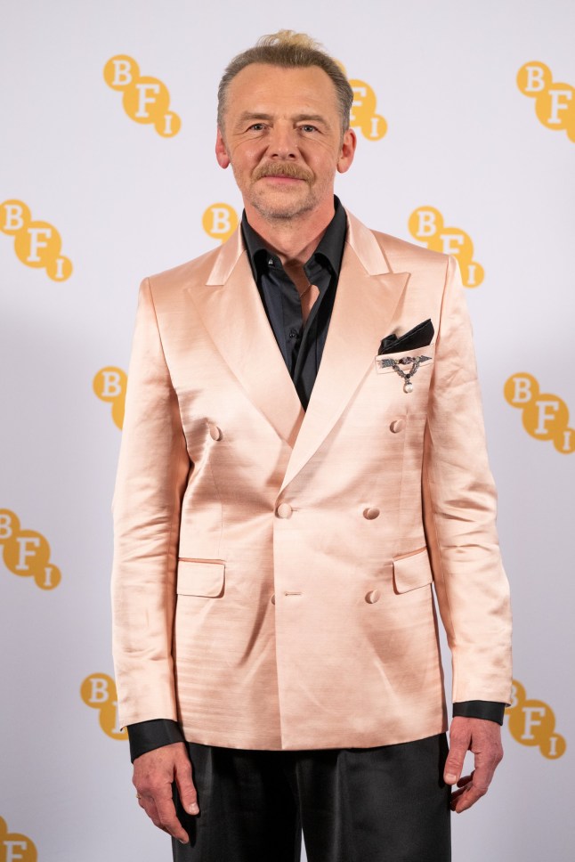 LONDON, ENGLAND - MAY 12: Simon Pegg attends the BFI Fellowship Celebration for Tom Cruise at the Rosewood Hotel on May 12, 2025 in London, England. (Photo by Jeff Spicer/Getty Images)