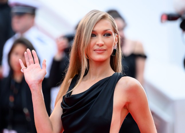 CANNES, FRANCE - MAY 13: Bella Hadid attends the red carpet for the opening ceremony and "Partir Un Jour" (Leave One Day) screening at the 78th annual Cannes Film Festival at Palais des Festivals on May 13, 2025 in Cannes, France. (Photo by Karwai Tang/WireImage)