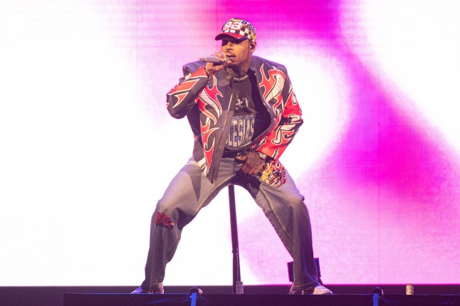 DETROIT, MICHIGAN - APRIL 19: Chris Brown performs onstage during the Tycoon Music Festival at Little Caesars Arena on April 19, 2025 in Detroit, Michigan. (Photo by Aaron J. Thornton/WireImage)
