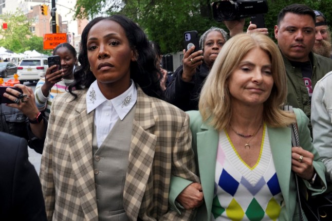 Dawn Richard walks outside the federal court, as the Sean "Diddy" Combs' sex trafficking and racketeering conspiracy trial takes place, in Manhattan, New York City, U.S., May 16, 2025. REUTERS/David 'Dee' Delgado