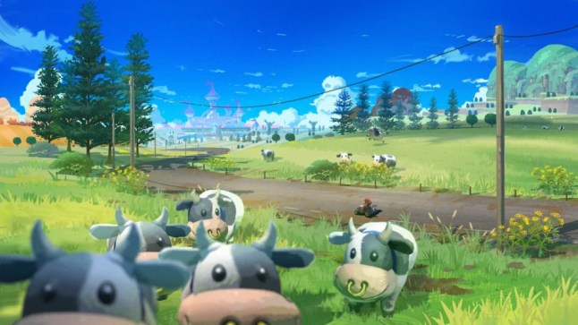 Mario Kart World screenshot of cows