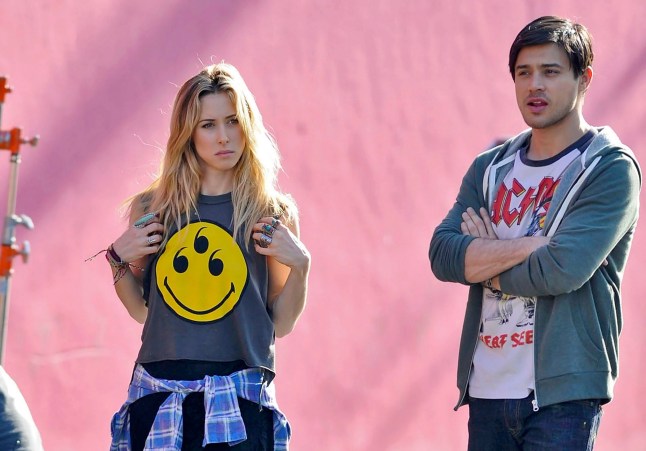 LOS ANGELES, CA - JANUARY 06: Gillian Zinser and Yani Gellman are seen on the set of '90210' on January 06, 2012 in Los Angeles, California. (Photo by GONZALO/Bauer-Griffin/GC Images)