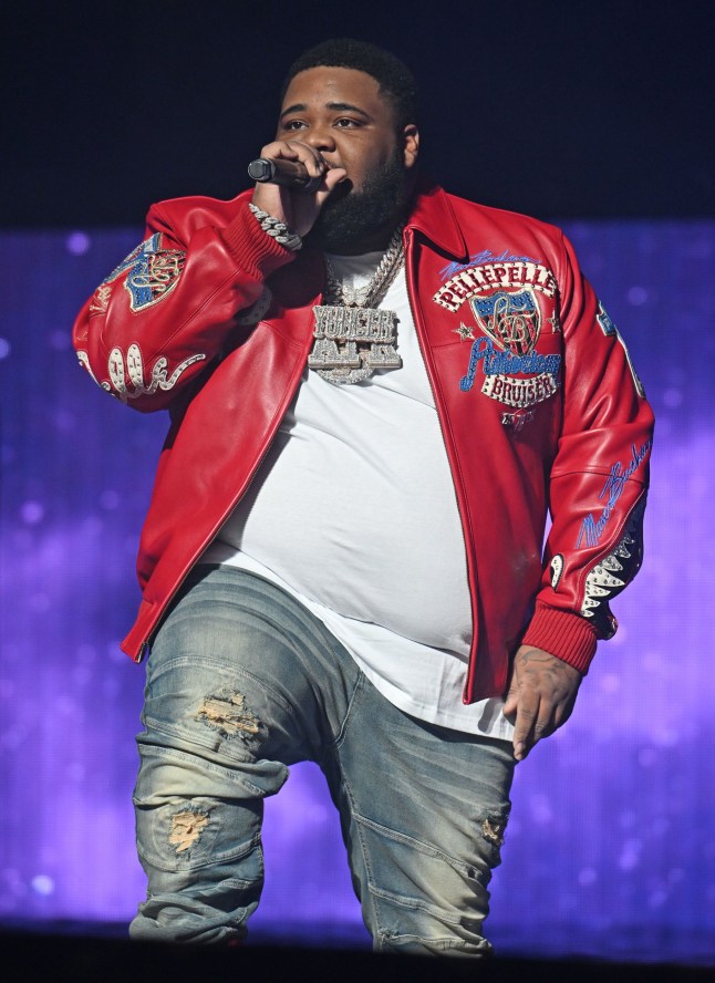 Mandatory Credit: Photo by Larry Marano/REX/Shutterstock (14263022n) Rod Wave Rod Wave in concert during The Nostalgia tour at Amerant Bank Arena, Sunrise, Florida, USA - 17 Dec 2023