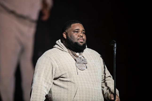 Mandatory Credit: Photo by Brandon Nagy/REX/Shutterstock (14170554f) Rod Wave performing at Little Caesars Arena, Detroit, MI Rod Wave in concert - 27 Oct 2023