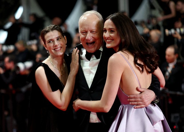 Cast members Renate Reinsve, Stellan Skarsgard and Inga Ibsdotter Lilleaas pose on the red carpet during arrivals for the screening of the film "Affeksjonsverdi" (Sentimental Value - Valeur Sentimentale) in competition at the 78th Cannes Film Festival in Cannes, France, May 21, 2025. REUTERS/Stephane Mahe REFILE CORRECTING ID FROM 'ELLE FANNING' TO 'RENATE REINSVE'