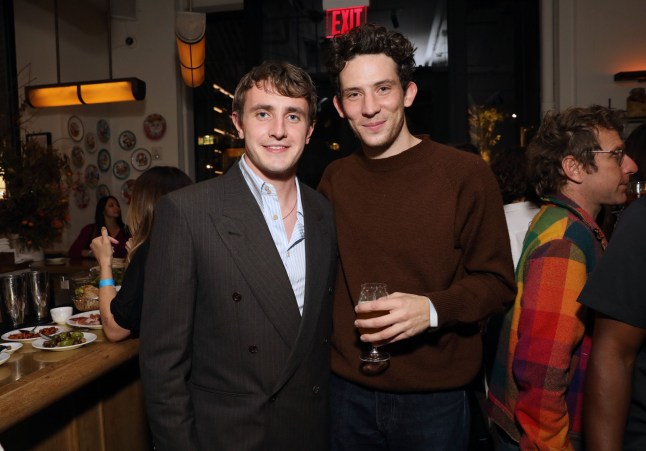 NEW YORK, NEW YORK - SEPTEMBER 29: (L-R) Paul Mescal and Josh O'Connor attend Netflix's "The Lost Daughter" reception during the 59th New York Film Festival at Altro Paradiso on September 29, 2021 in New York City. (Photo by Monica Schipper/Getty Images for Netflix)